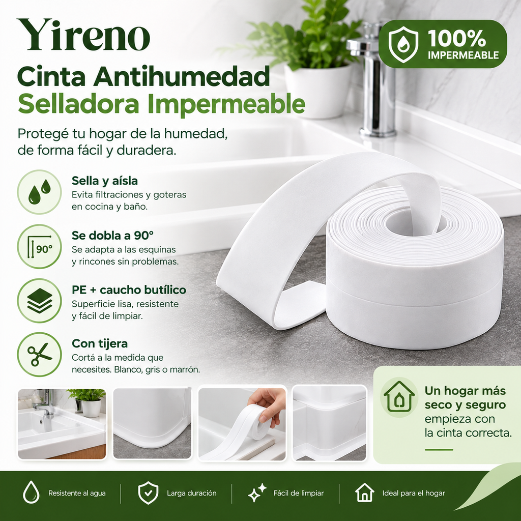 Cinta Adhesiva Selladora Impermeable + Ebook de REGALO